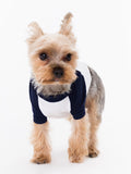 KANSAS <br> PUPPY 3/4 SLEEVE BLEND <br> WHITE / NAVY